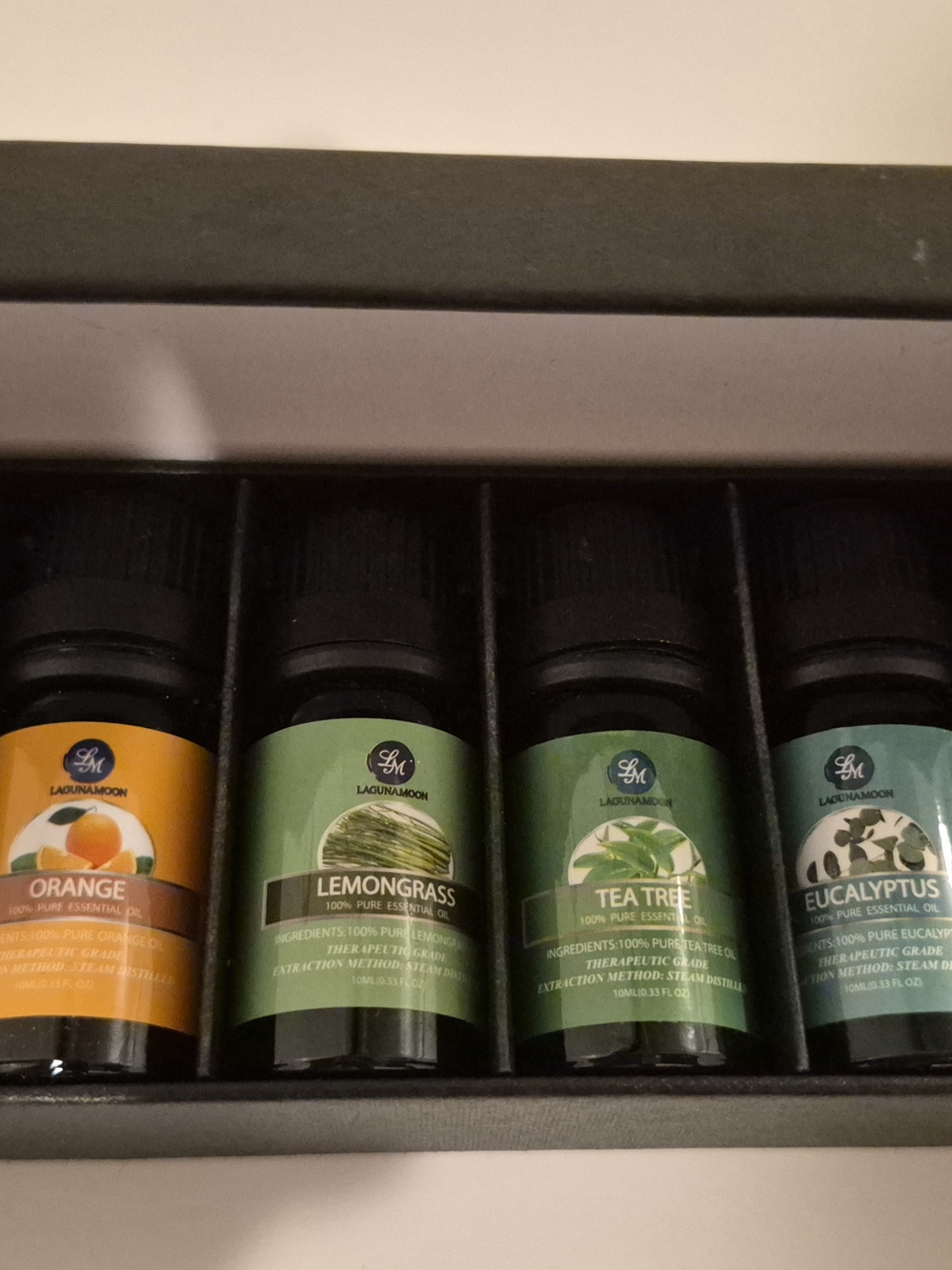 Aromatherapy Essential Oil Set - Green (Lemongrass, Tea Tree, Eucalyptus)